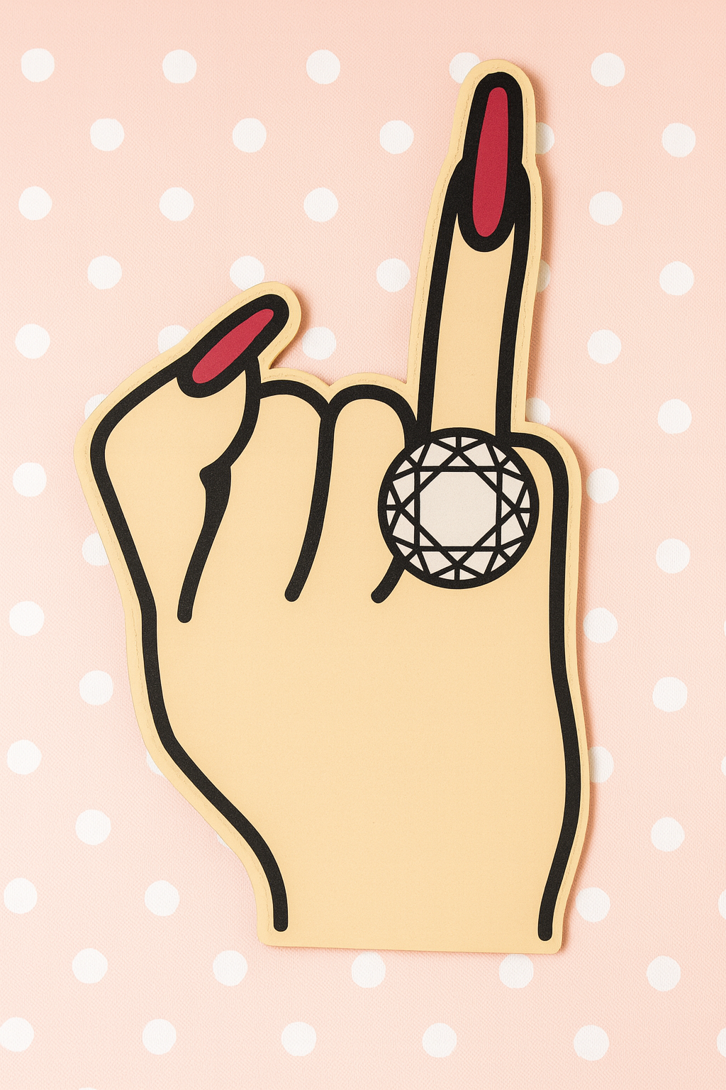 "PUT A RING ON IT" BACHELORETTE FOAM FINGER - FAIR