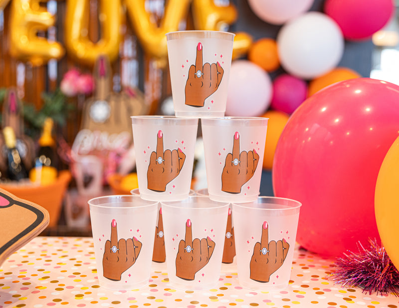 "Pour it Up" Bachelorette Party Cups -Medium Brown (16)-Pour It Up Bachelorette Party Cups-Brown Skin Bride LLC-Brown Skin Bride