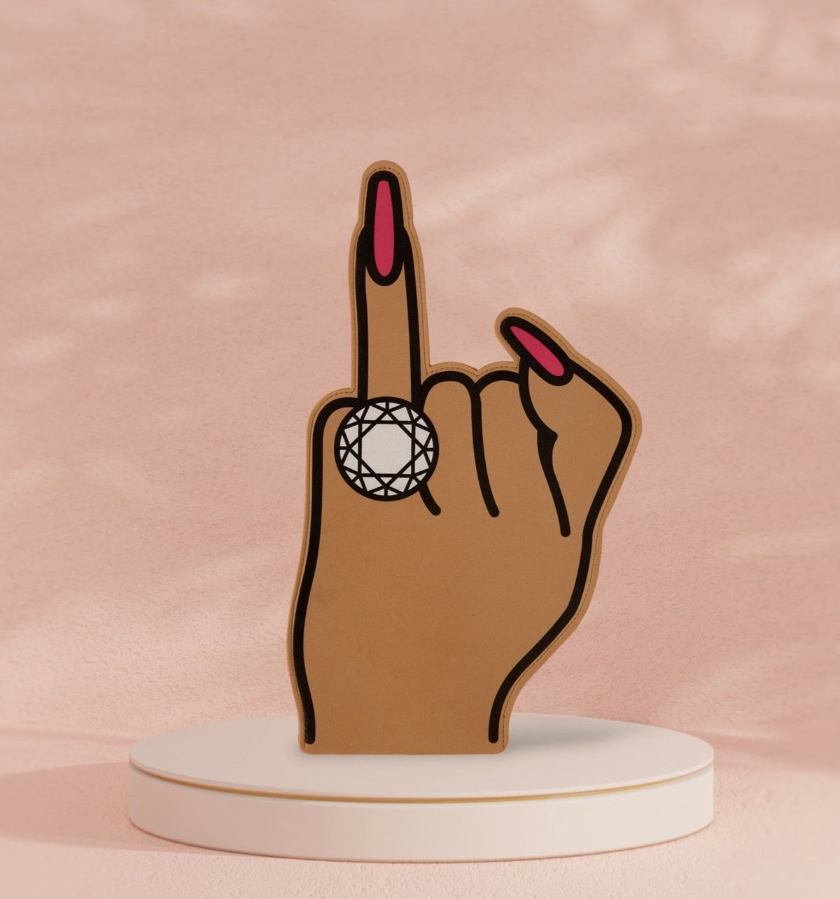 "Put A Ring On It" Bachelorette Foam Finger - Light Brown-Bachelorette "Put A Ring On It" Foam Finger-Brown Skin Bride