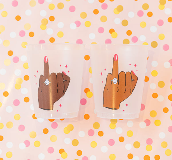 "Pour it Up" Bachelorette Party Cups - Medium and Dark Brown Multipack (16)-Pour It Up Bachelorette Party Cups-Brown Skin Bride LLC-Brown Skin Bride