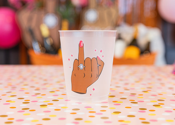 "Pour it Up" Bachelorette Party Cups -Medium Brown (16)