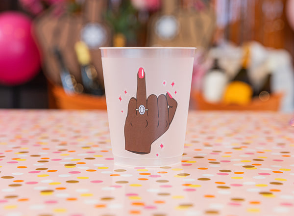 "Pour it Up" Bachelorette Party Cups - Dark Brown (16)