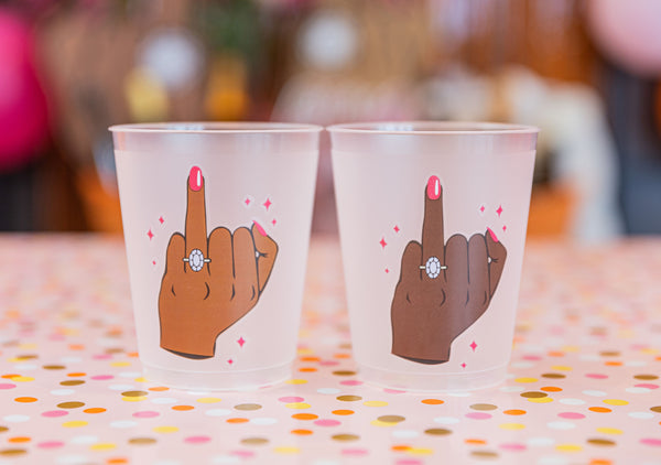 "Pour it Up" Bachelorette Party Cups - Medium and Dark Brown Multipack (16)