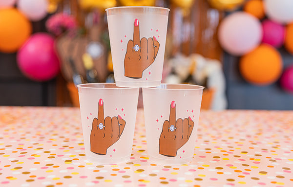 "Pour it Up" Bachelorette Party Cups -Medium Brown (16)