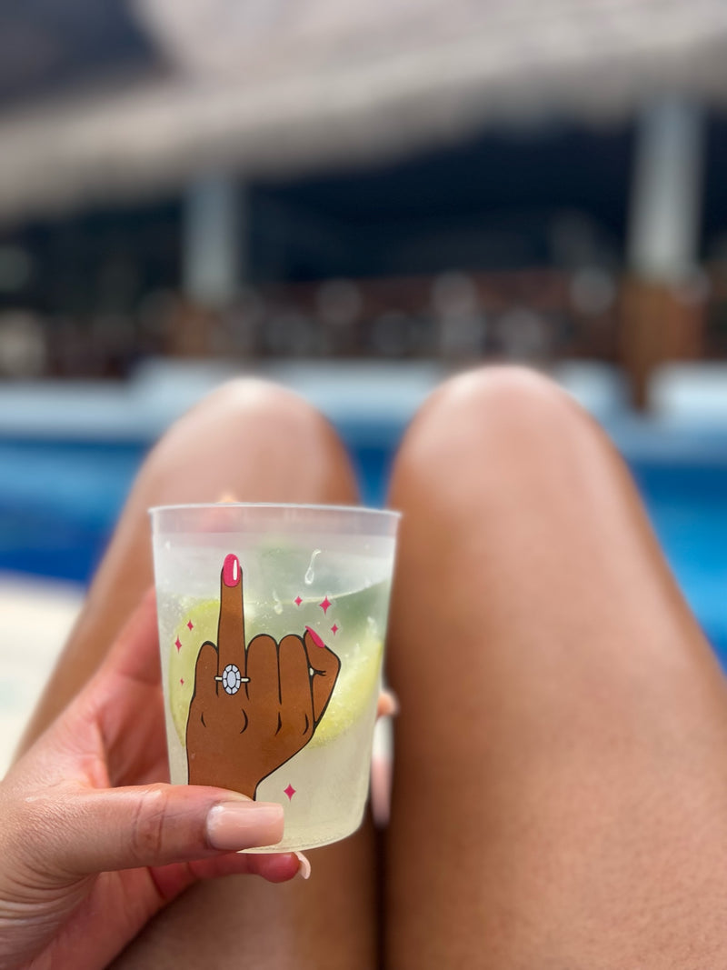 "Pour it Up" Bachelorette Party Cups -Medium Brown (16)-Pour It Up Bachelorette Party Cups-Brown Skin Bride LLC-Brown Skin Bride